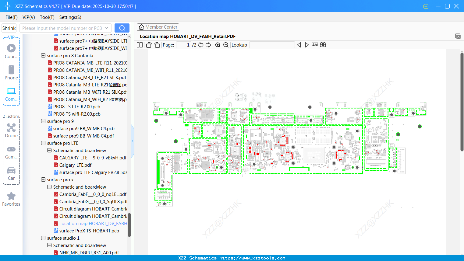 Laptop Surface Location Map HOBART_DV_FABH_Retail